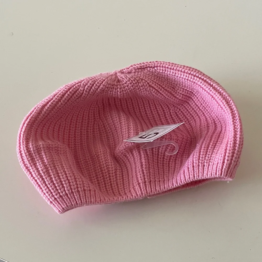 Knit Beret Knitted Pink